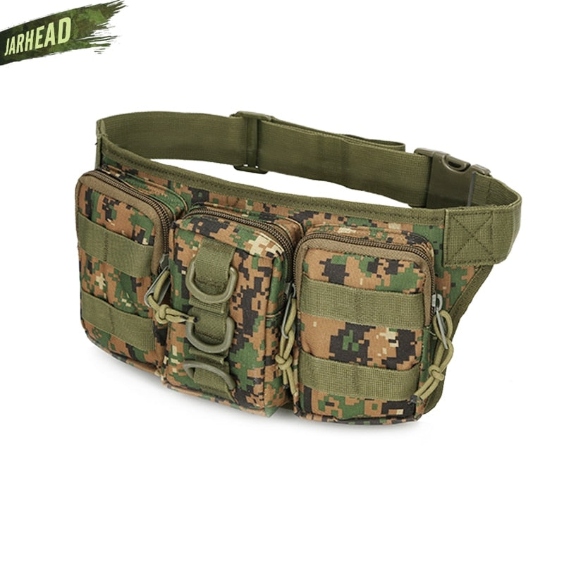 Tactical Waterproof Men Waist Pack Hiking nylon Waist Bag Outdoor Army Military Hunting Sports Climbing Camping Waist Pockets