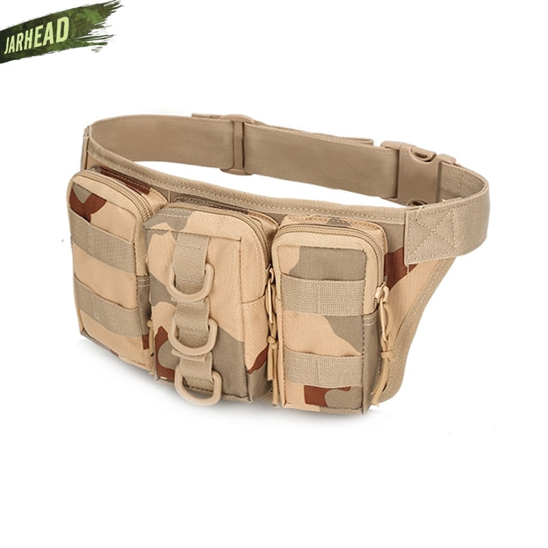 Tactical Waterproof Men Waist Pack Hiking nylon Waist Bag Outdoor Army Military Hunting Sports Climbing Camping Waist Pockets