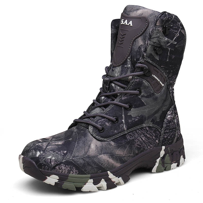 High Top Tactical Boots Men Shoes Waterproof Hiking Shoes Outdoor Hunting Boots Mountain Shoes Man Desert Combat Military Boots