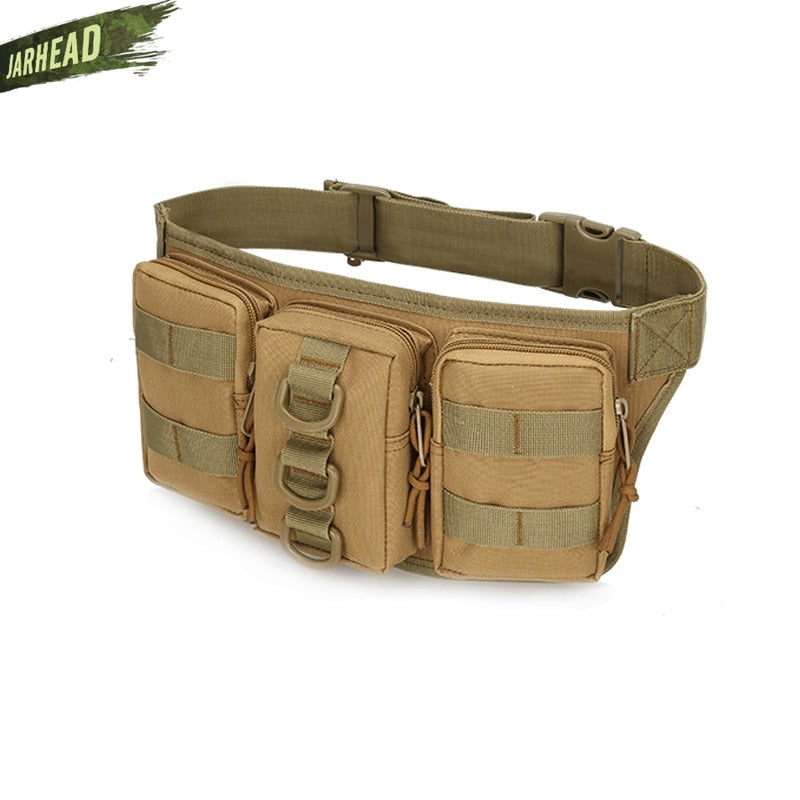 Tactical Waterproof Men Waist Pack Hiking nylon Waist Bag Outdoor Army Military Hunting Sports Climbing Camping Waist Pockets