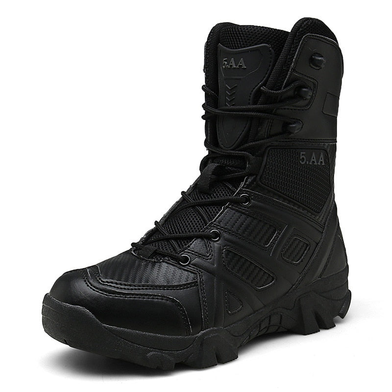 High Top Tactical Boots Men Shoes Waterproof Hiking Shoes Outdoor Hunting Boots Mountain Shoes Man Desert Combat Military Boots