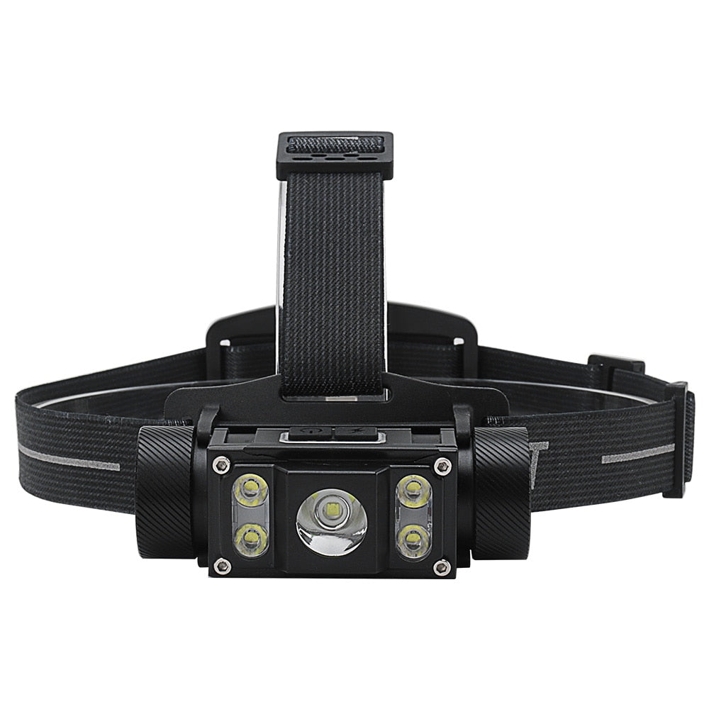 BORUiT Powerful LED Headlamp 6000LM Headlight TYPE-C Rechargeable 21700 Battery Head Torch Waterproof Fishing Lantern