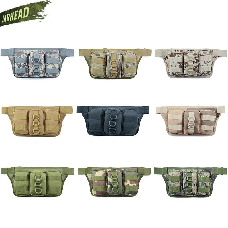 Tactical Waterproof Men Waist Pack Hiking nylon Waist Bag Outdoor Army Military Hunting Sports Climbing Camping Waist Pockets