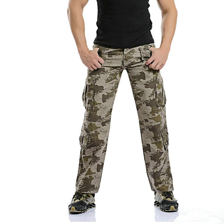 New Safari Style Tactical Pants Male Camo Jogger Casual Cotton Trousers Multi Pocket Military Camouflage Men's Cargo Pants