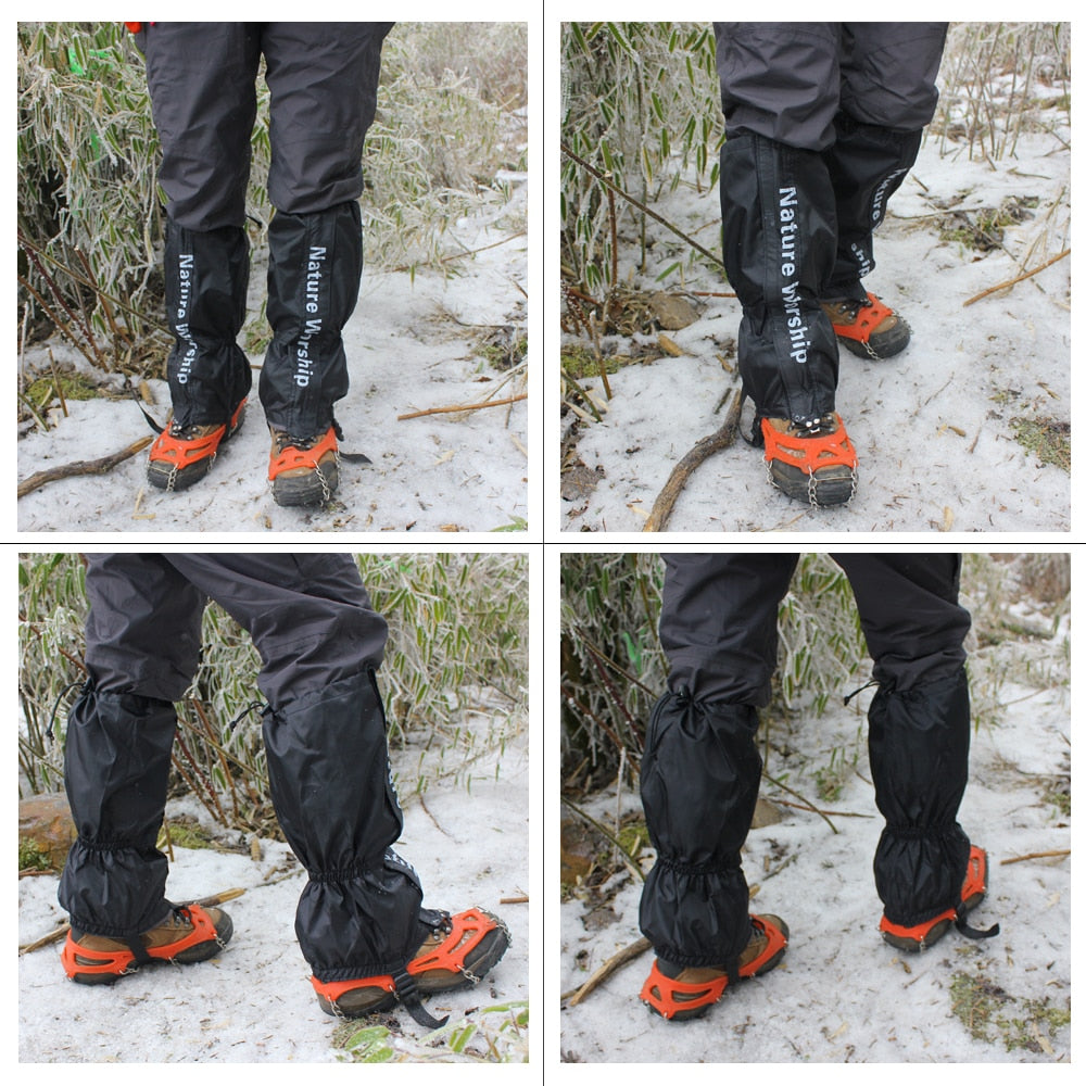 1 Pair Waterproof Outdoor Hiking Walking Climbing Hunting Snow Legging Gaiters Ski Gaiters For Men And Women