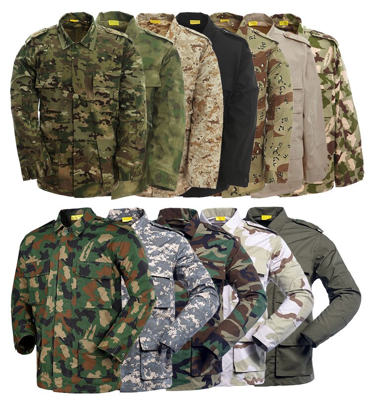 14 color military tactical uniform camouflage training shirt commando uniform military uniform male jacket soldier uniform