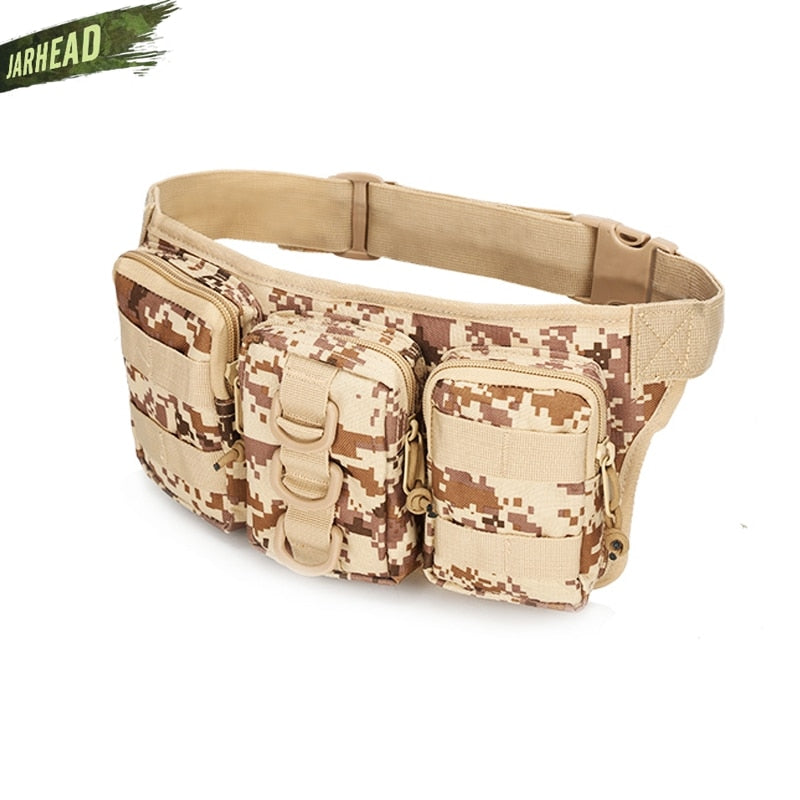 Tactical Waterproof Men Waist Pack Hiking nylon Waist Bag Outdoor Army Military Hunting Sports Climbing Camping Waist Pockets