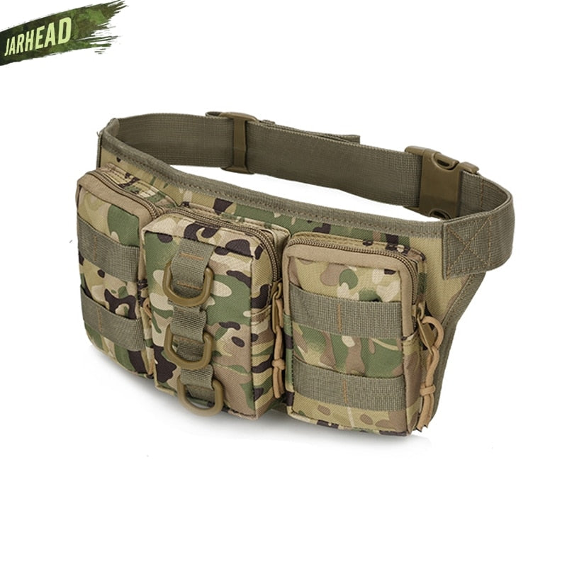 Tactical Waterproof Men Waist Pack Hiking nylon Waist Bag Outdoor Army Military Hunting Sports Climbing Camping Waist Pockets