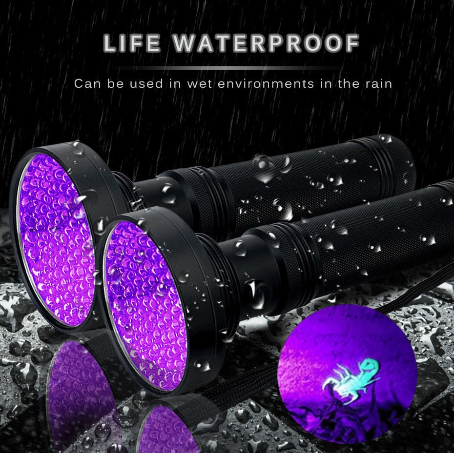 100/51 LED Flashlight Black Light AA Battery Waterproof High Quality UV Lamp 395 nm For Dog/Cat Pet Urine Detector Dry Stain Bug