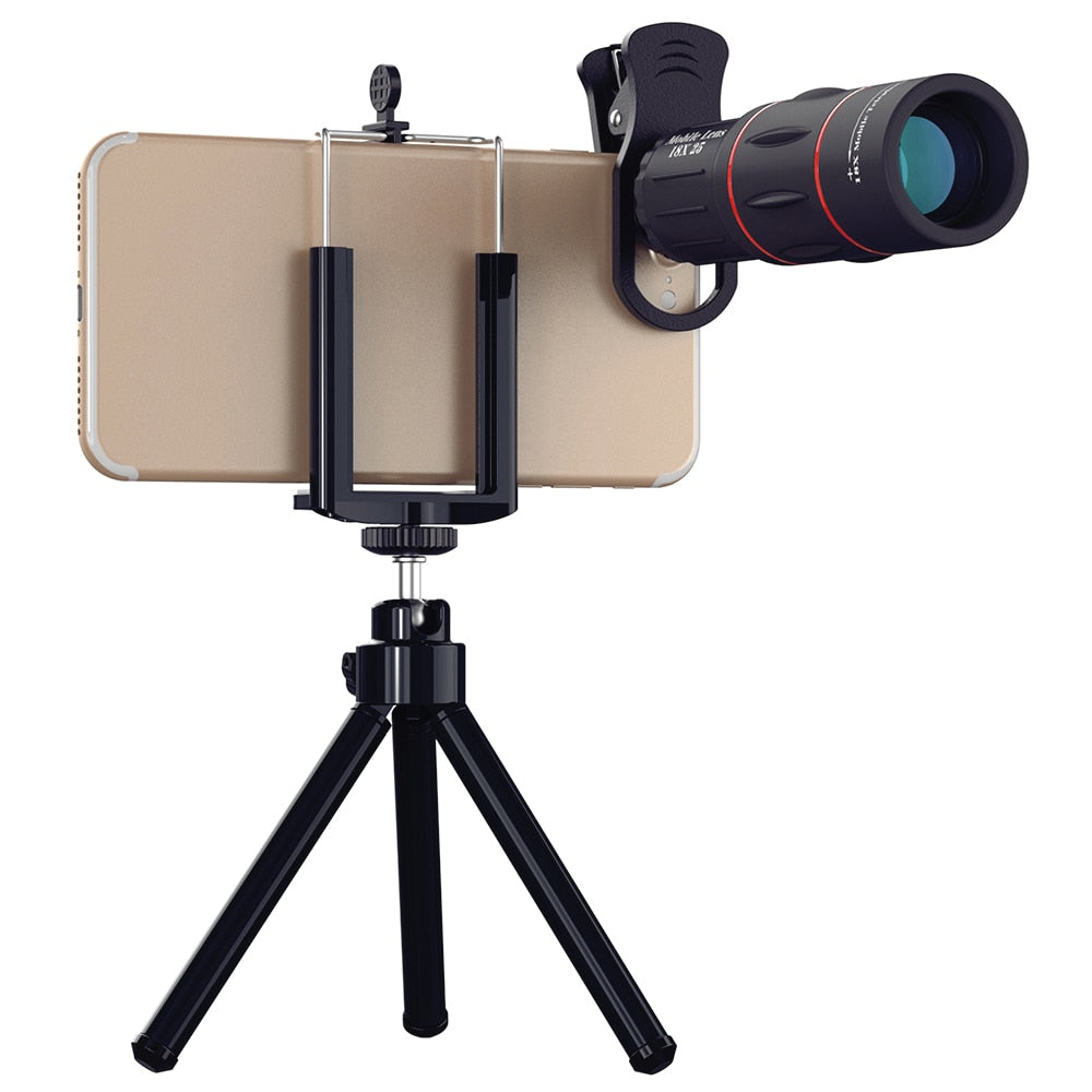 APEXEL 18X Telescope Zoom lens Monocular Mobile Phone camera Lens for iPhone Samsung Smartphones for Camping hunting Sports