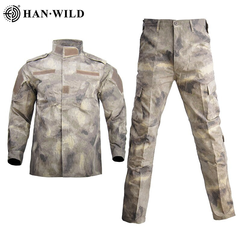 Men Clothing Combat Military Uniform Windproof Tactical Clothing Camouflage Army Suits Militar Hunting Suit Safari Coat+Pant Set