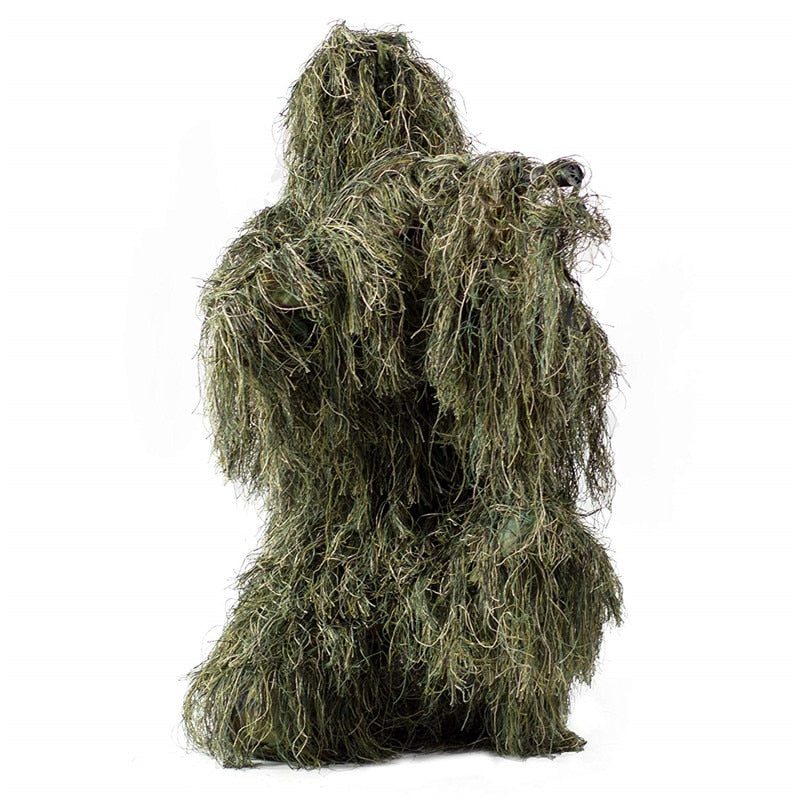 Tactical Camouflage Clothing 3D Withered Grass Ghillie Suit 5 PCS Sniper Military Hunting Suit Army Hunting Clothes Birding Suit