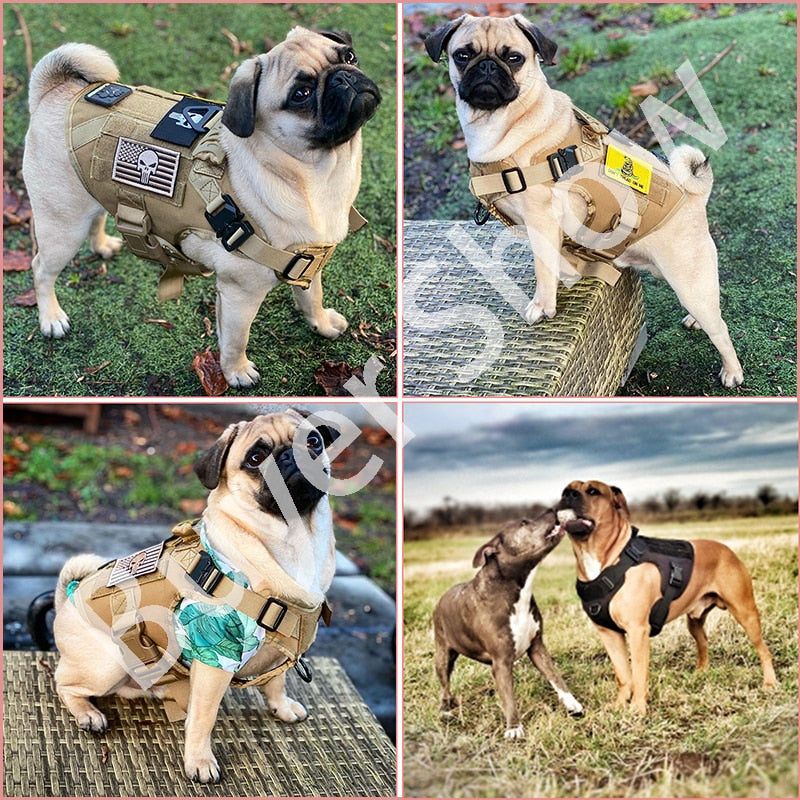 No Pull Harness For Large Dogs Military Tactical Dog Harness Vest German Shepherd Doberman Labrador Service Dog Training Product