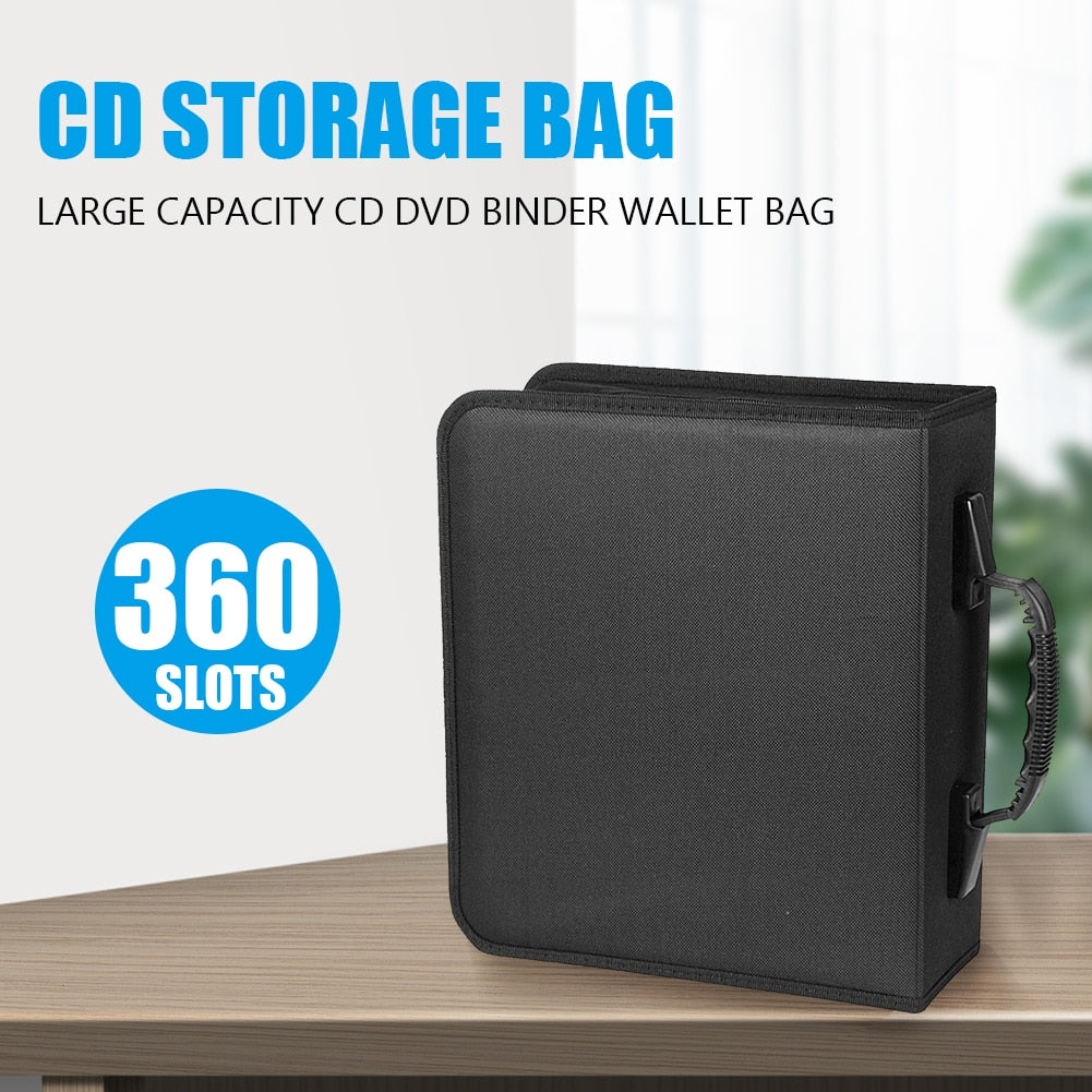 Large Capacity Zipper CD DVD Wallet Holder Bag Album Disc Organizer Storage Case Oxford Cloth CD Bag