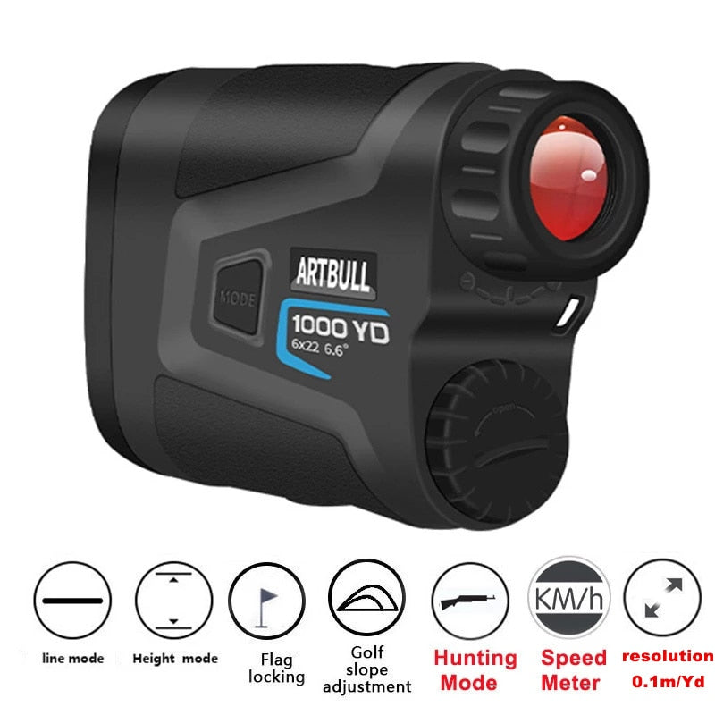 ARTBULL Golf Rangefinder 650m 1000m Hunting Telescope Golf Slope Adjusted Mode Flag-Lock Sport Laser Distance Meter