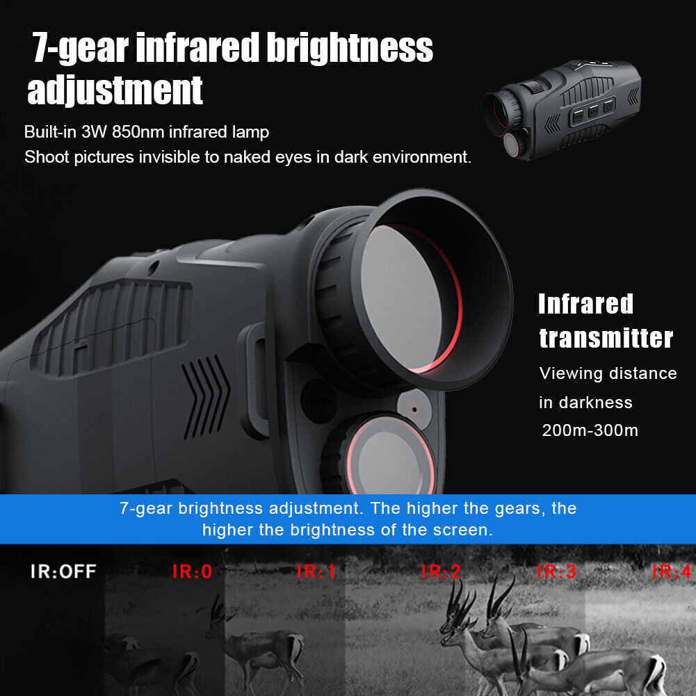 R11 1080P Monocular Infrared Night Vision Device Day Night Use Photo Video 5X Digital 300M Full Dark Viewing Distanc For Hunting