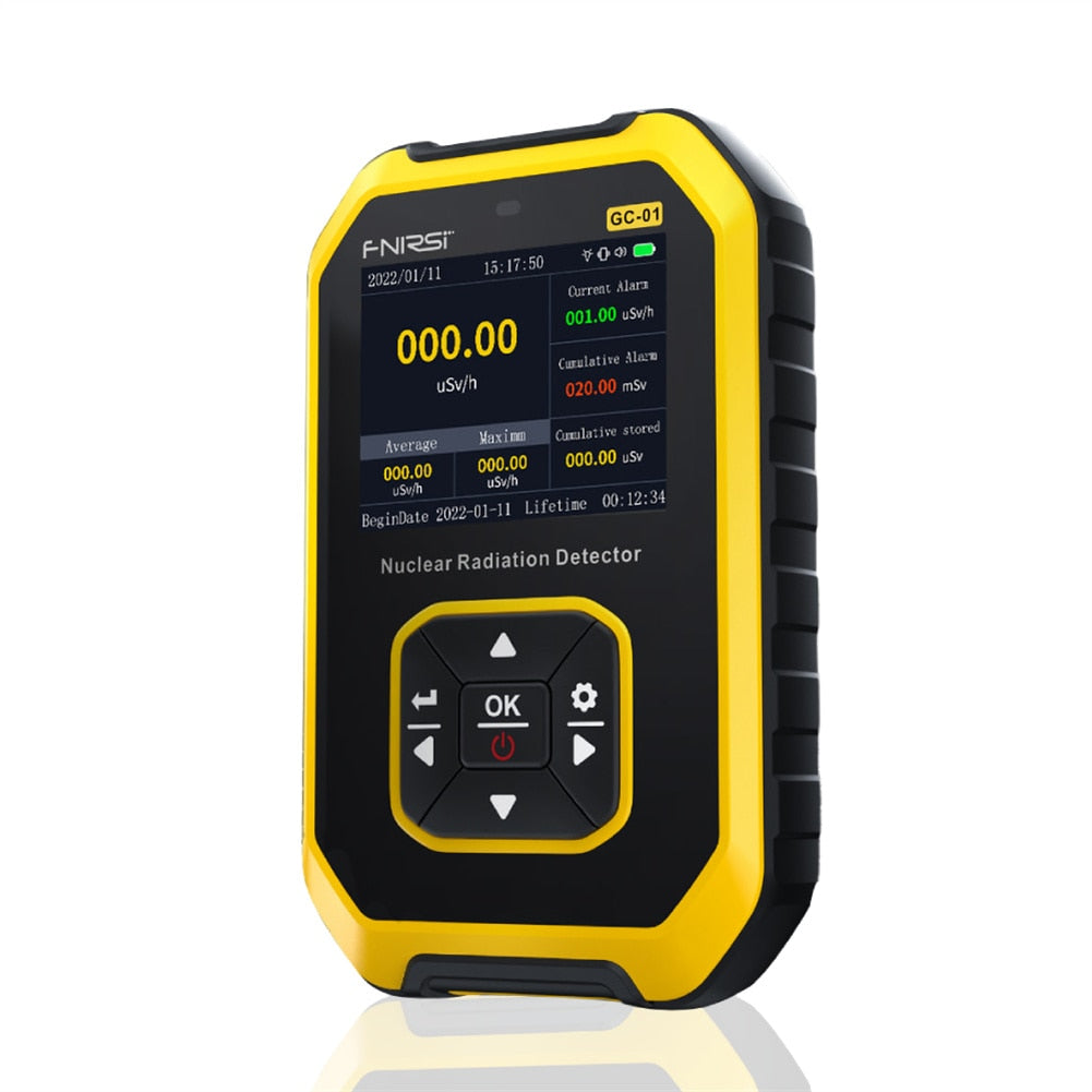 FNIRSI GC-01 Geiger Counter Nuclear Radiation Personal Dosimeter Detectors X-ray Beta Gamma Detector Radioactive Tester