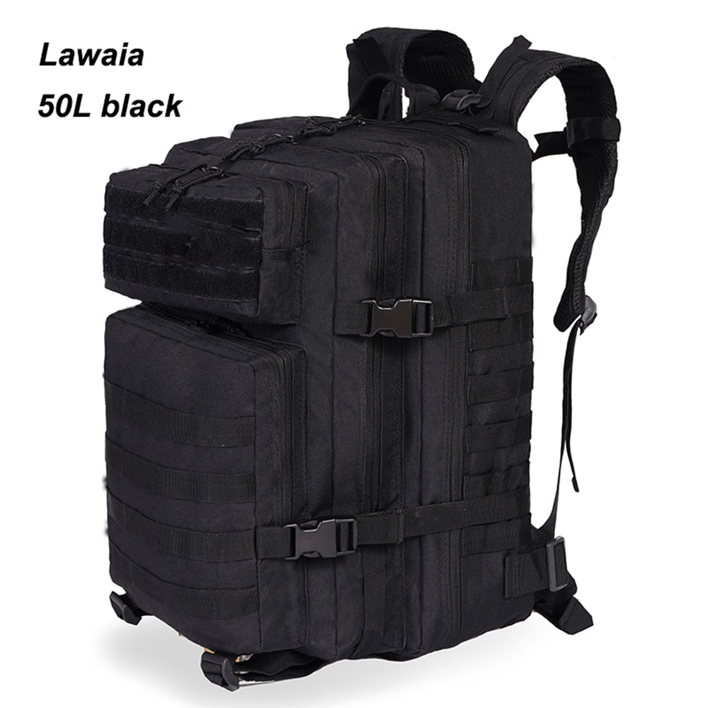 Lawaia Military Rucksacks 45L Large Capacity Man Army Tactical Backpacks Outdoor Pack for Trekking Camping Hunting Bag