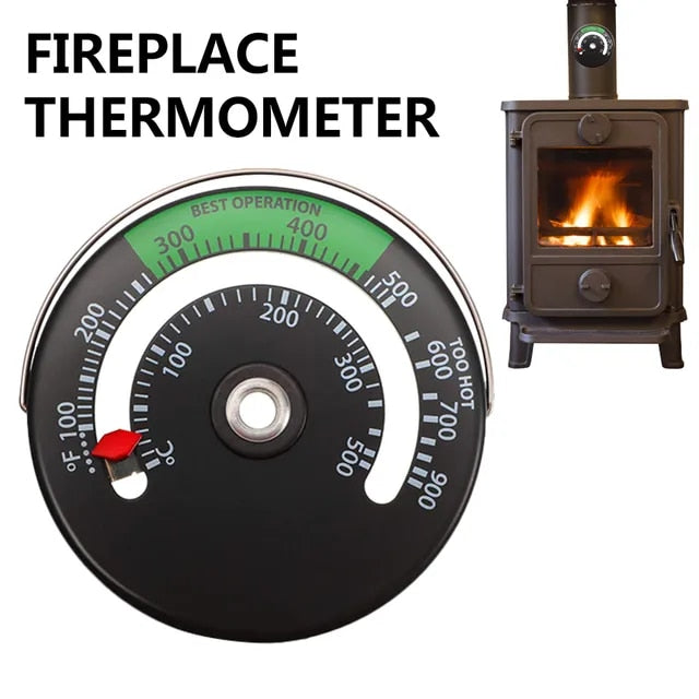 Black 5 Blades Fireplace Fan Quiet Safe Wood Burning Stove Ecofan Heat Powered Efficient Heat Distribution Home Fireplace