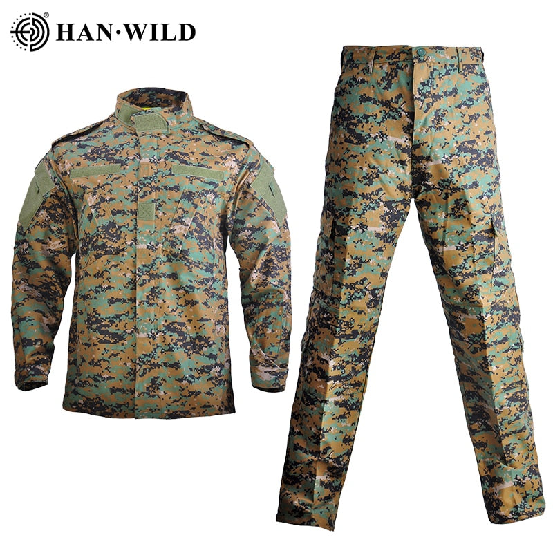 Men Clothing Combat Military Uniform Windproof Tactical Clothing Camouflage Army Suits Militar Hunting Suit Safari Coat+Pant Set