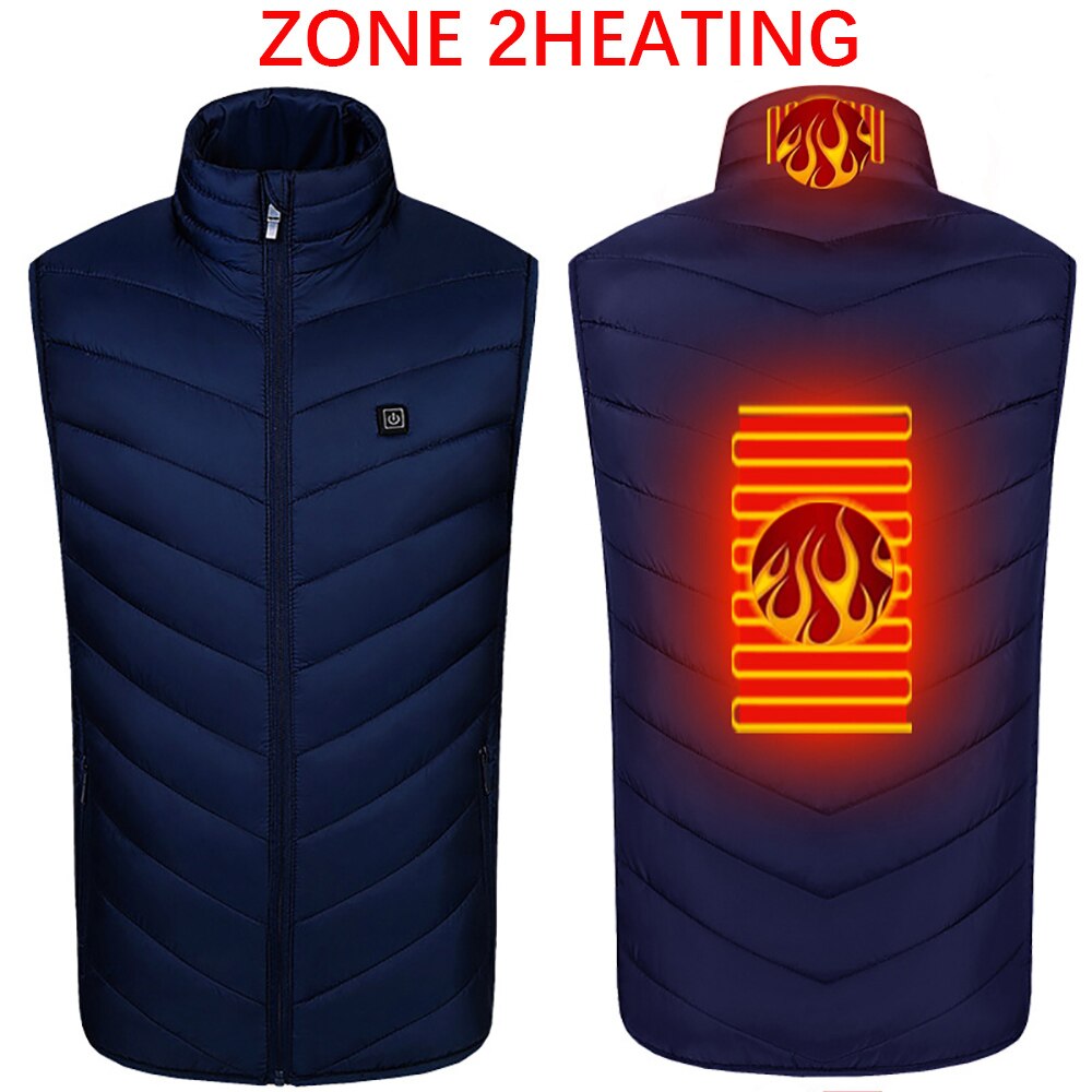 Heating jacket, USB smart switch 2-11 zone heating vest, electric heating hunting vest, men's and women's heating padded jacket