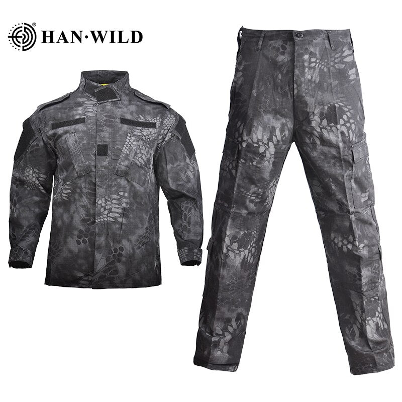 Men Clothing Combat Military Uniform Windproof Tactical Clothing Camouflage Army Suits Militar Hunting Suit Safari Coat+Pant Set