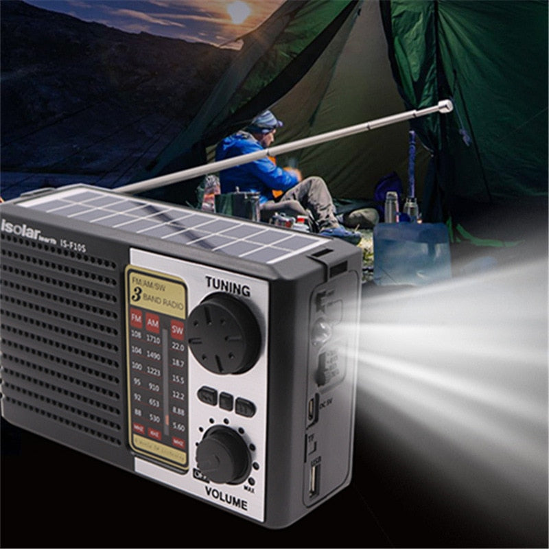 Solar Charging Emergency Radio Multi Band High Sensitivity Radio Wireless Bluetooth Speaker Supports FM / AM / SW Radio