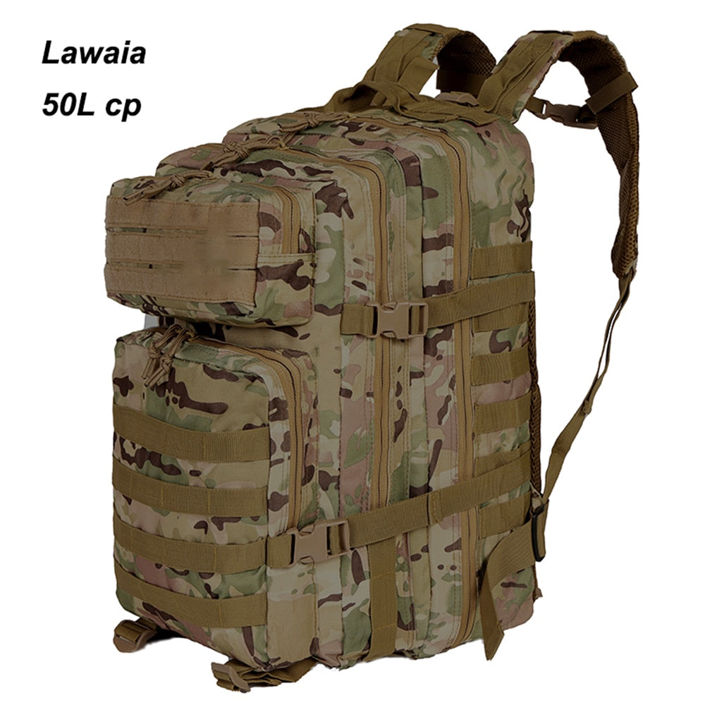 Lawaia Military Rucksacks 45L Large Capacity Man Army Tactical Backpacks Outdoor Pack for Trekking Camping Hunting Bag