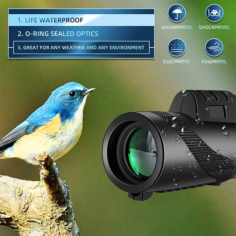 APEXEL High Power 80X100 Monocular Telescope Long Range Zoom BAK4 Prism With Tripod Phone Clip For Outdoor Camping Hunting Scope