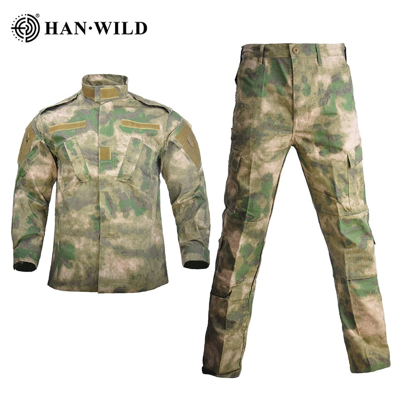 Men Clothing Combat Military Uniform Windproof Tactical Clothing Camouflage Army Suits Militar Hunting Suit Safari Coat+Pant Set