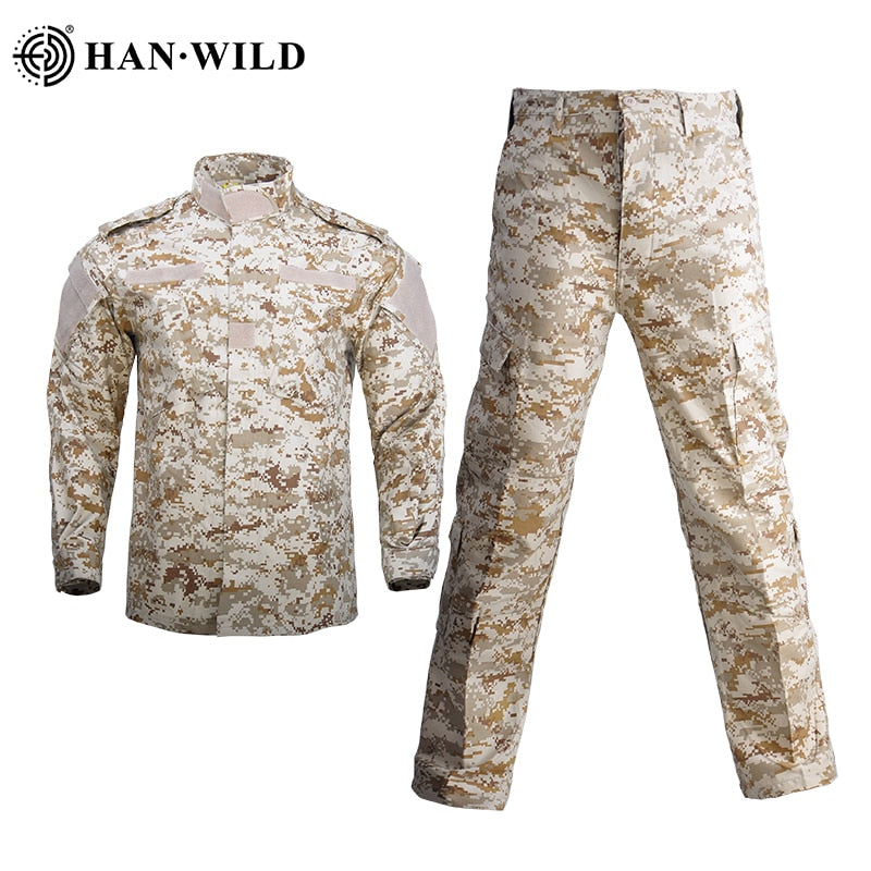 Men Clothing Combat Military Uniform Windproof Tactical Clothing Camouflage Army Suits Militar Hunting Suit Safari Coat+Pant Set