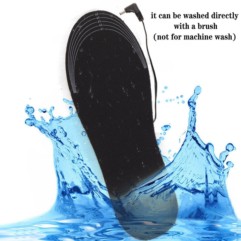 USB Heated Shoe Insoles Feet Warm Sock Pad Mat Electrically Heating Insoles Washable Warm Thermal Insoles Unisex