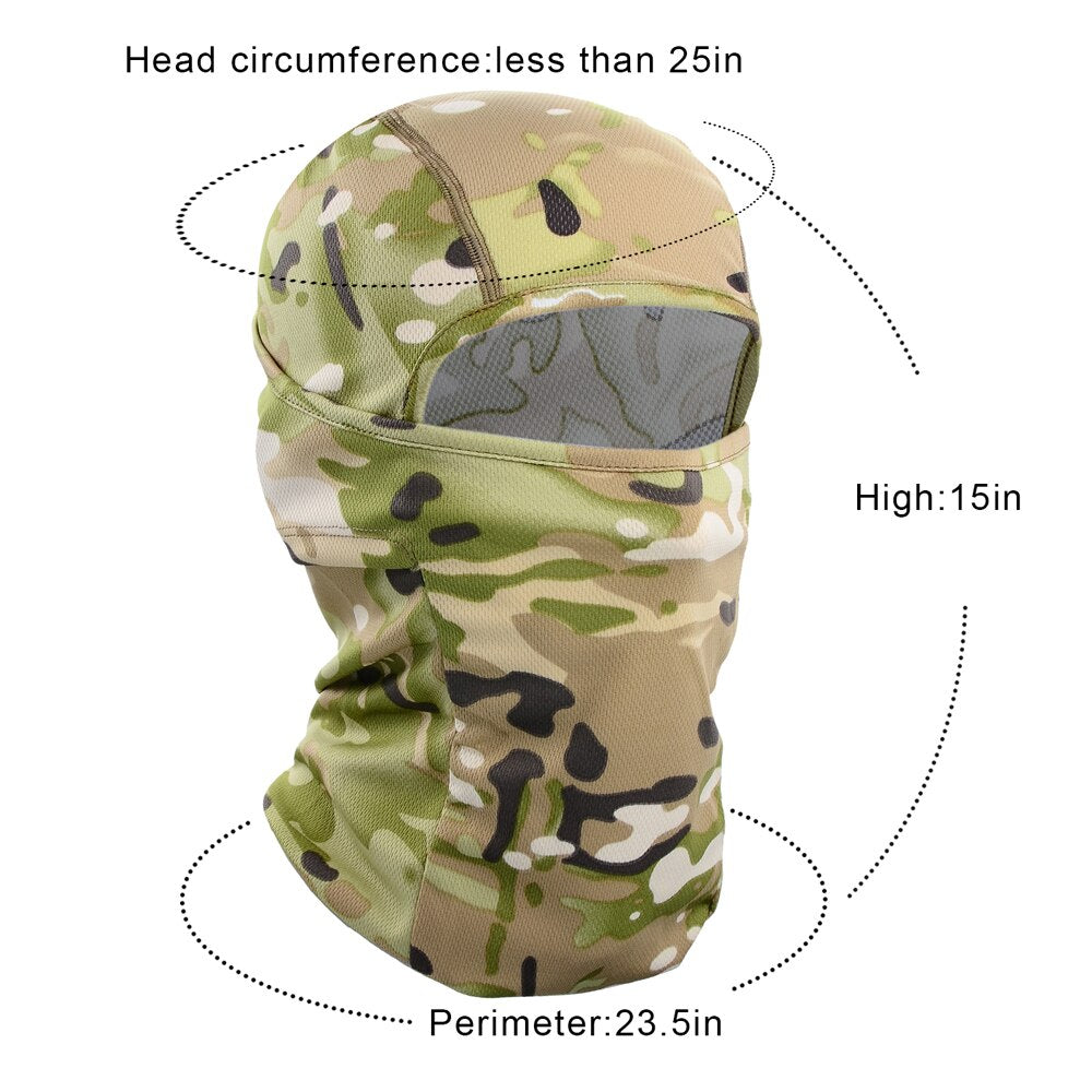 Multicam CP Tactical Military Army Balaclava Airsoft Shooting Bicycle Camouflage Hat Helmet Liner Full Face Mask Beanies Cap Men