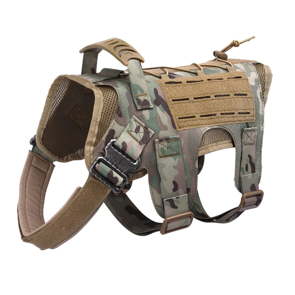 Tactical Dog Vest Military Hunting Shooting Cs Army Fan Service Nylon Pet Vests Airsoft Training Molle Dogs Harness