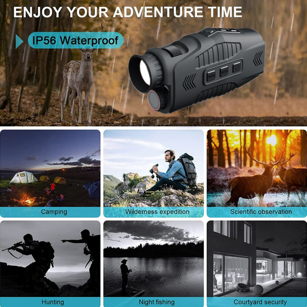 R11 1080P Monocular Infrared Night Vision Device Day Night Use Photo Video 5X Digital 300M Full Dark Viewing Distanc For Hunting