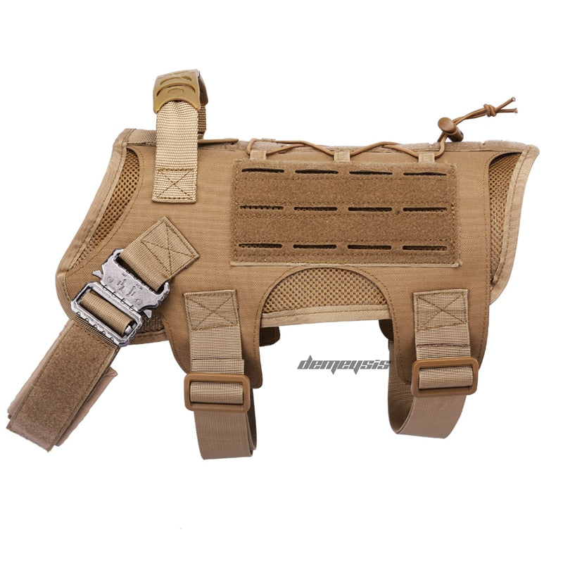 Tactical Dog Vest Military Hunting Shooting Cs Army Fan Service Nylon Pet Vests Airsoft Training Molle Dogs Harness