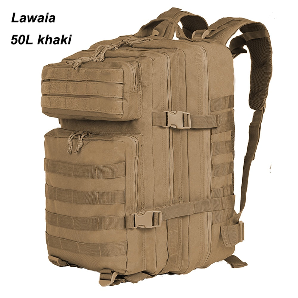 Lawaia Military Rucksacks 45L Large Capacity Man Army Tactical Backpacks Outdoor Pack for Trekking Camping Hunting Bag