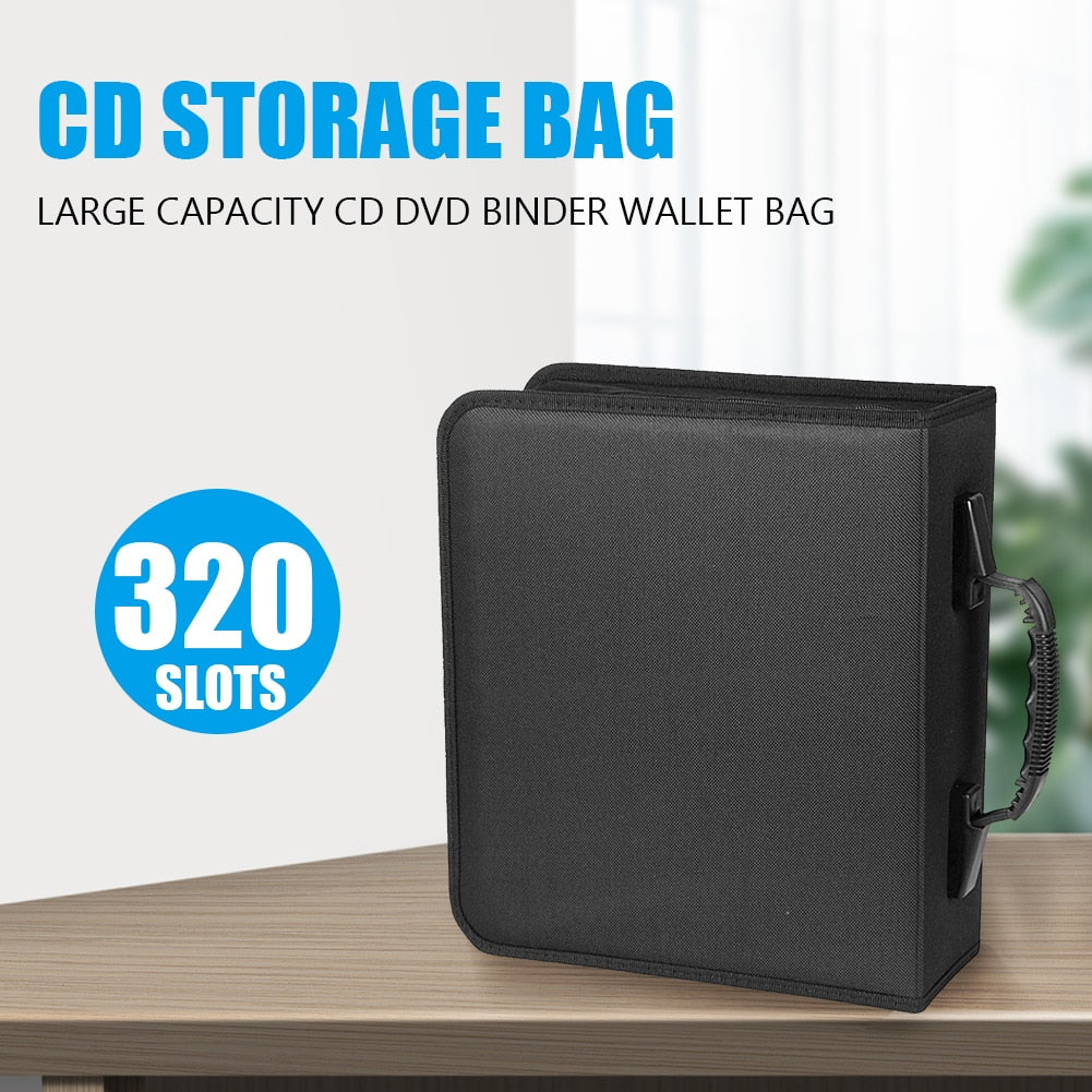 Large Capacity Zipper CD DVD Wallet Holder Bag Album Disc Organizer Storage Case Oxford Cloth CD Bag