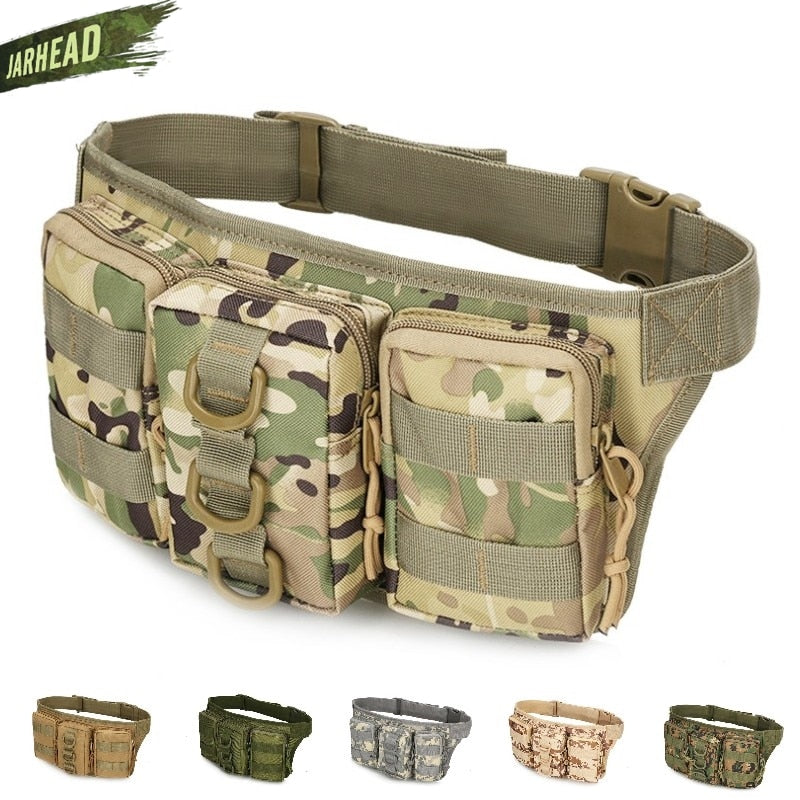 Tactical Waterproof Men Waist Pack Hiking nylon Waist Bag Outdoor Army Military Hunting Sports Climbing Camping Waist Pockets