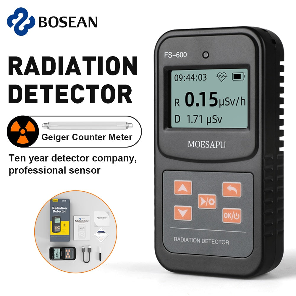 Bosean Geiger counter Nuclear Radiation Detector X-ray Beta Gamma Detector Geiger Radioactivity detector for Hospital