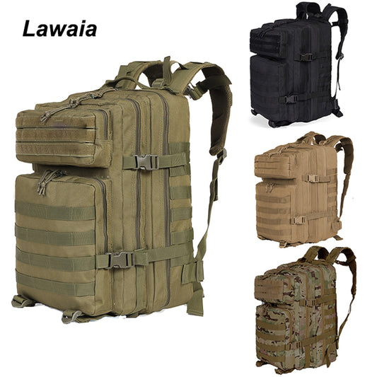 Lawaia Military Rucksacks 45L Large Capacity Man Army Tactical Backpacks Outdoor Pack for Trekking Camping Hunting Bag