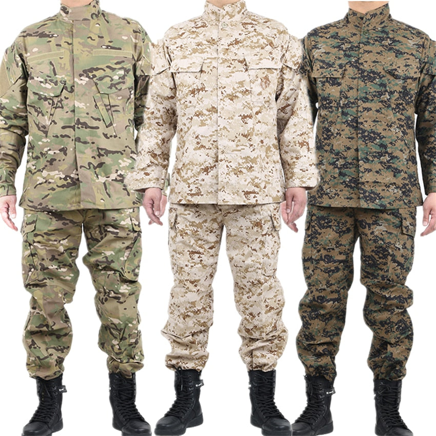 Men Clothing Combat Military Uniform Windproof Tactical Clothing Camouflage Army Suits Militar Hunting Suit Safari Coat+Pant Set