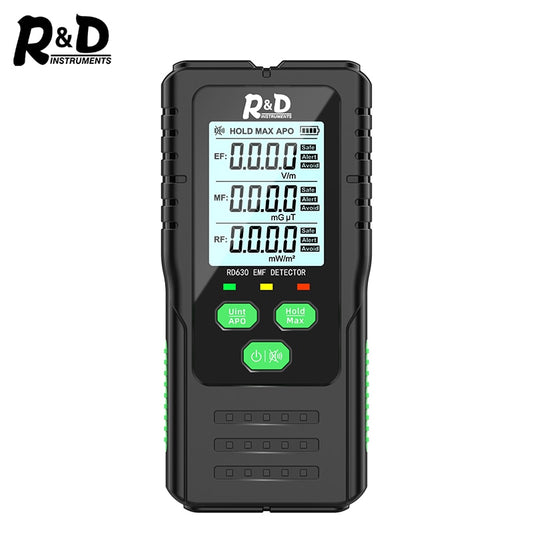 R&D RD630 Electromagnetic Field Radiation Detector Tester EMF Meter Multifunctional Handheld Portable Radio Frequency Warn Meter