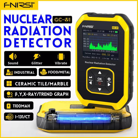 FNIRSI GC-01 Geiger Counter Nuclear Radiation Personal Dosimeter Detectors X-ray Beta Gamma Detector Radioactive Tester